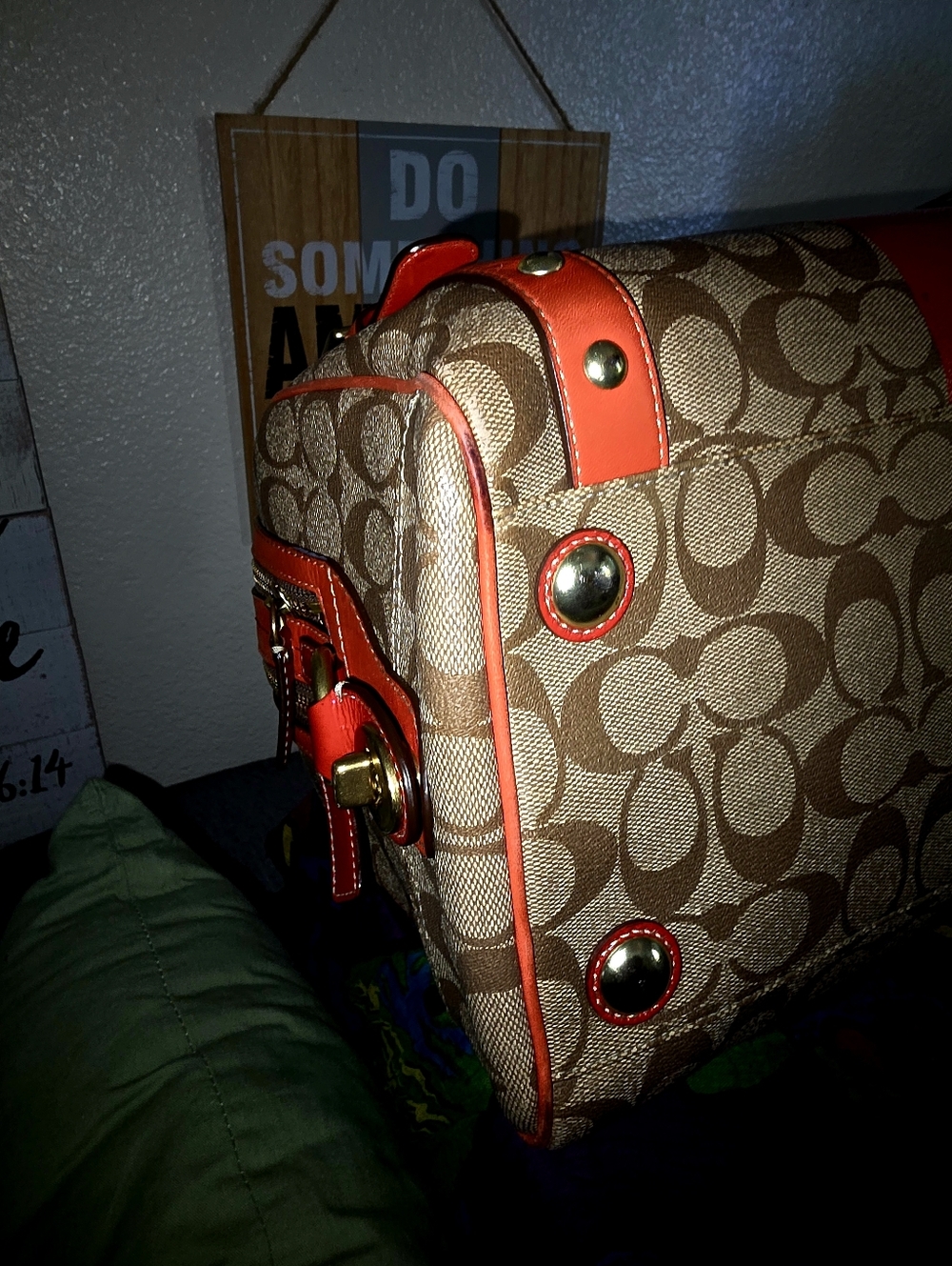 Coach Heritage Stripe XL Zip Satchel - Picture 7 of 15